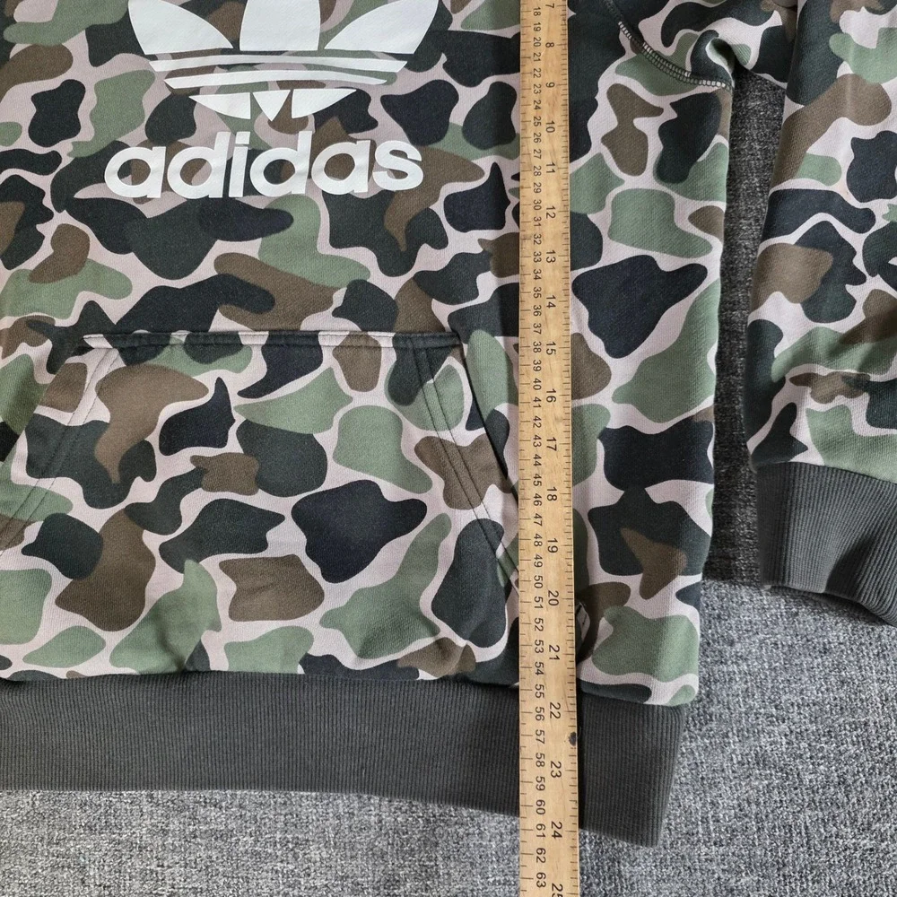 Adidas Originals Camo Trefoil Hoodie Mens Small Green Pullover BS4952 2017